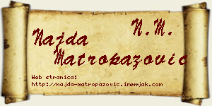 Najda Matropazović vizit kartica